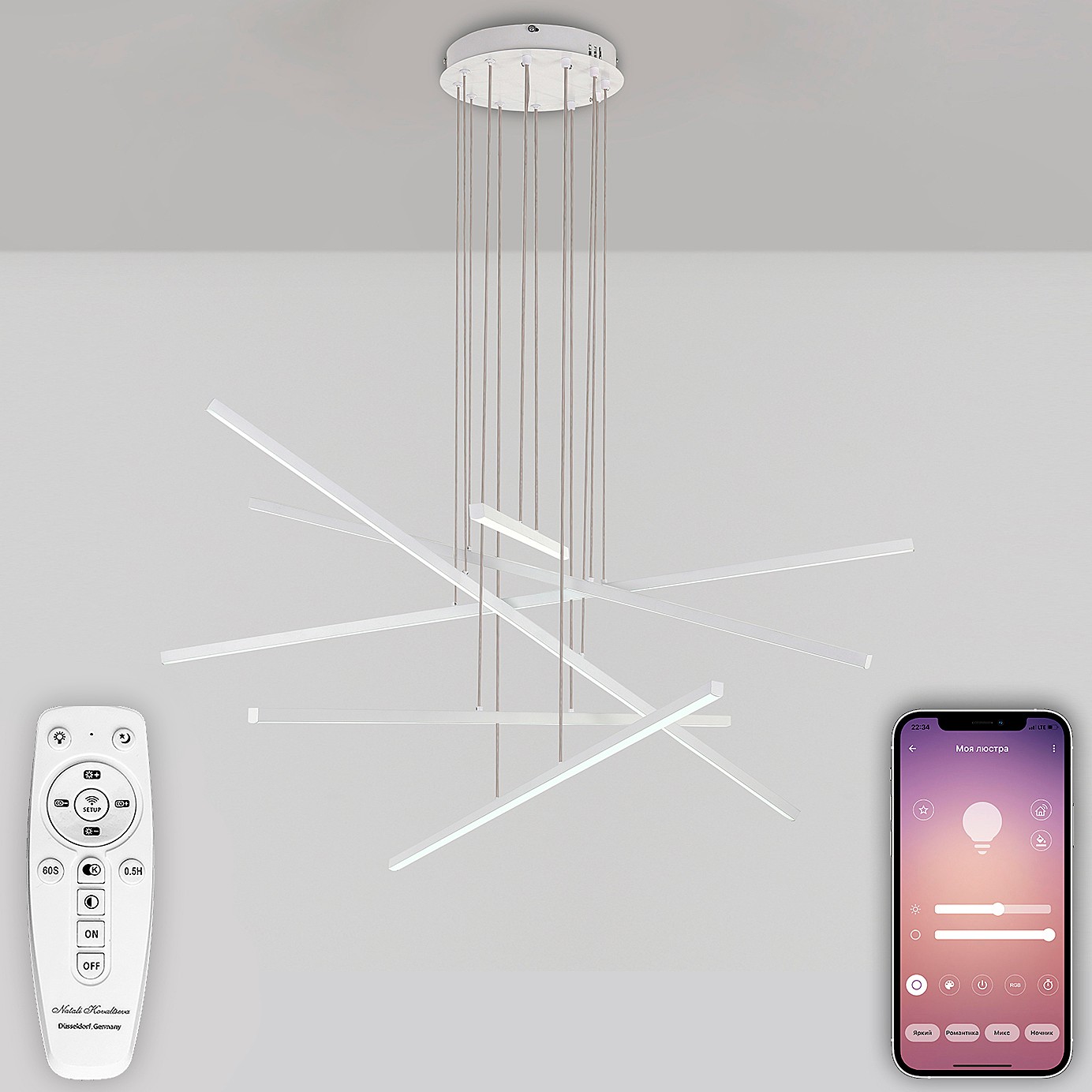 Подвесная люстра Natali Kovaltseva Straight INNOVATION STYLE 83103