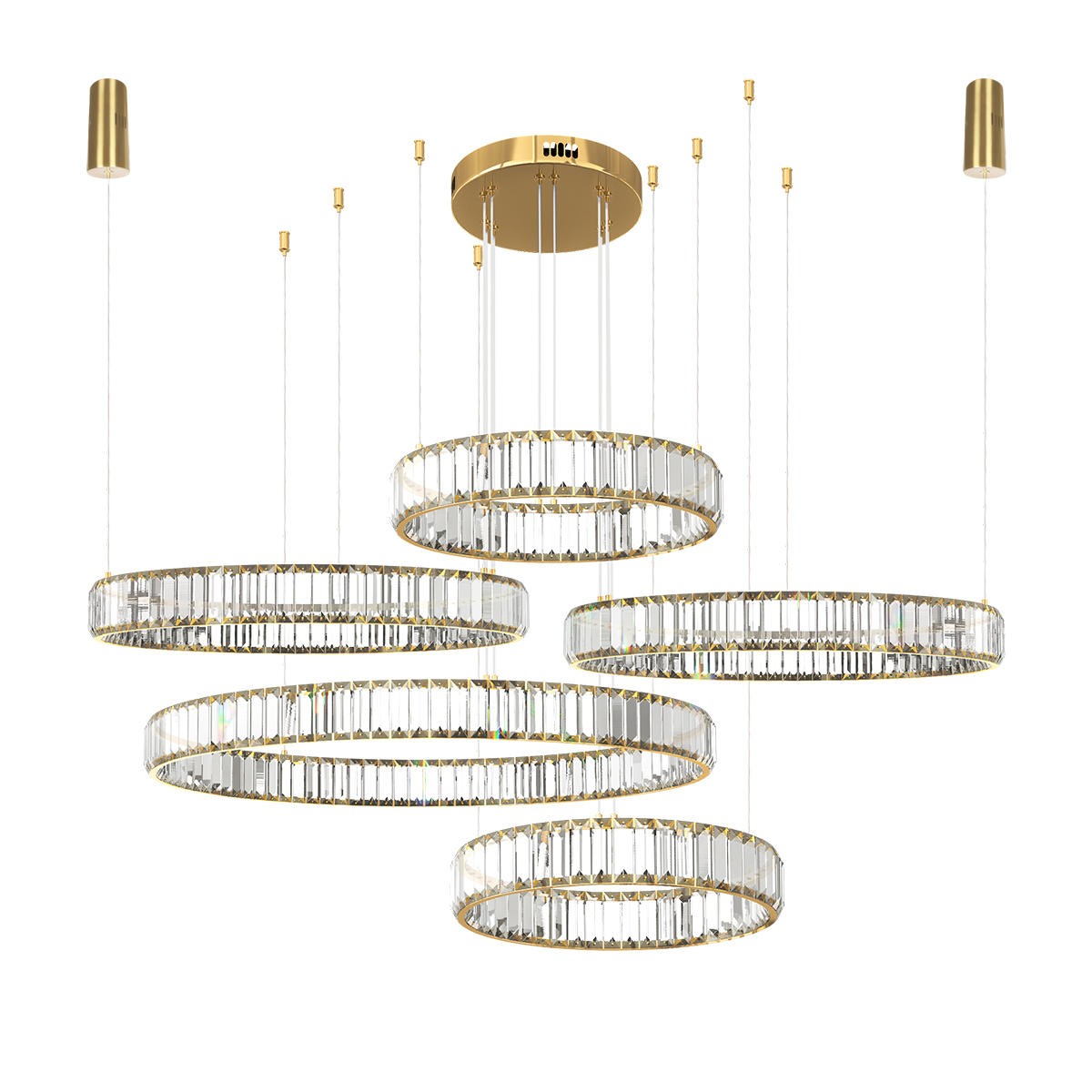 Подвесная люстра Loft It Crystal ring 10135/5 Gold