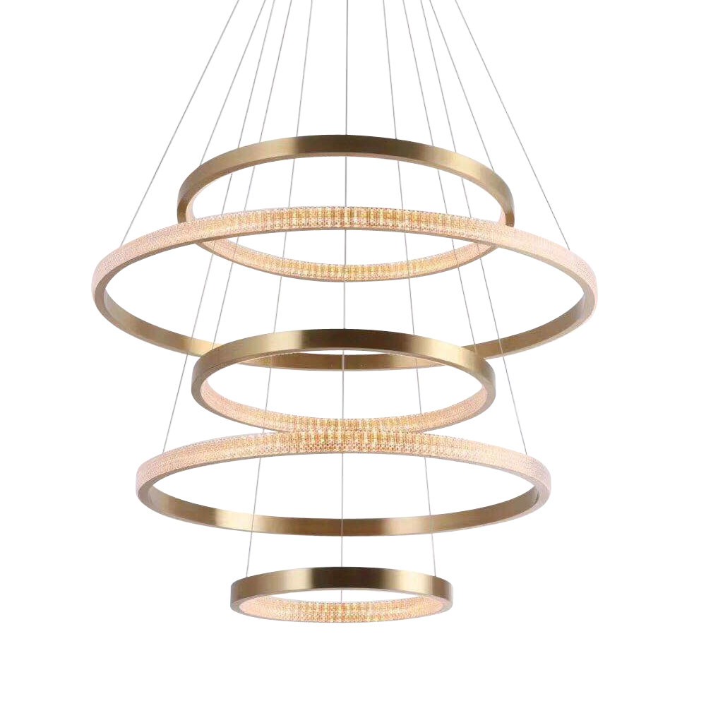 Подвесная люстра Delight Collection Rings 10237P/5 brass