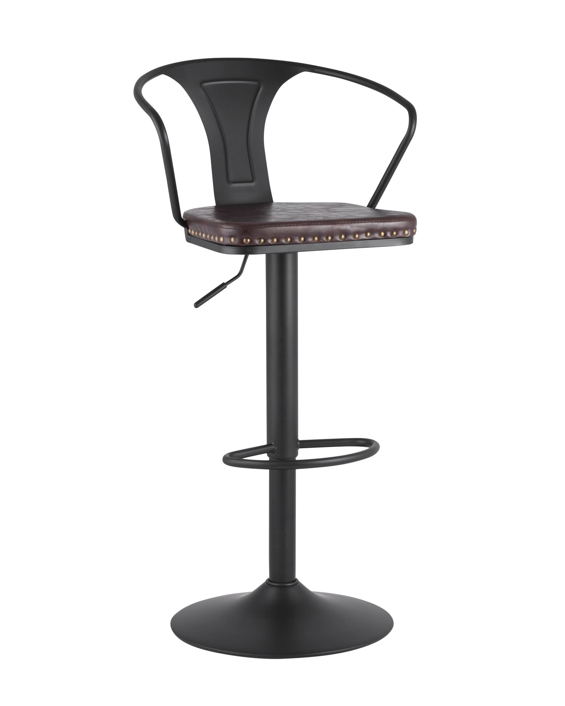 Барный стул Stool Group Tolix Arms Soft F2535L MATTE BLACK 3474+PU7005