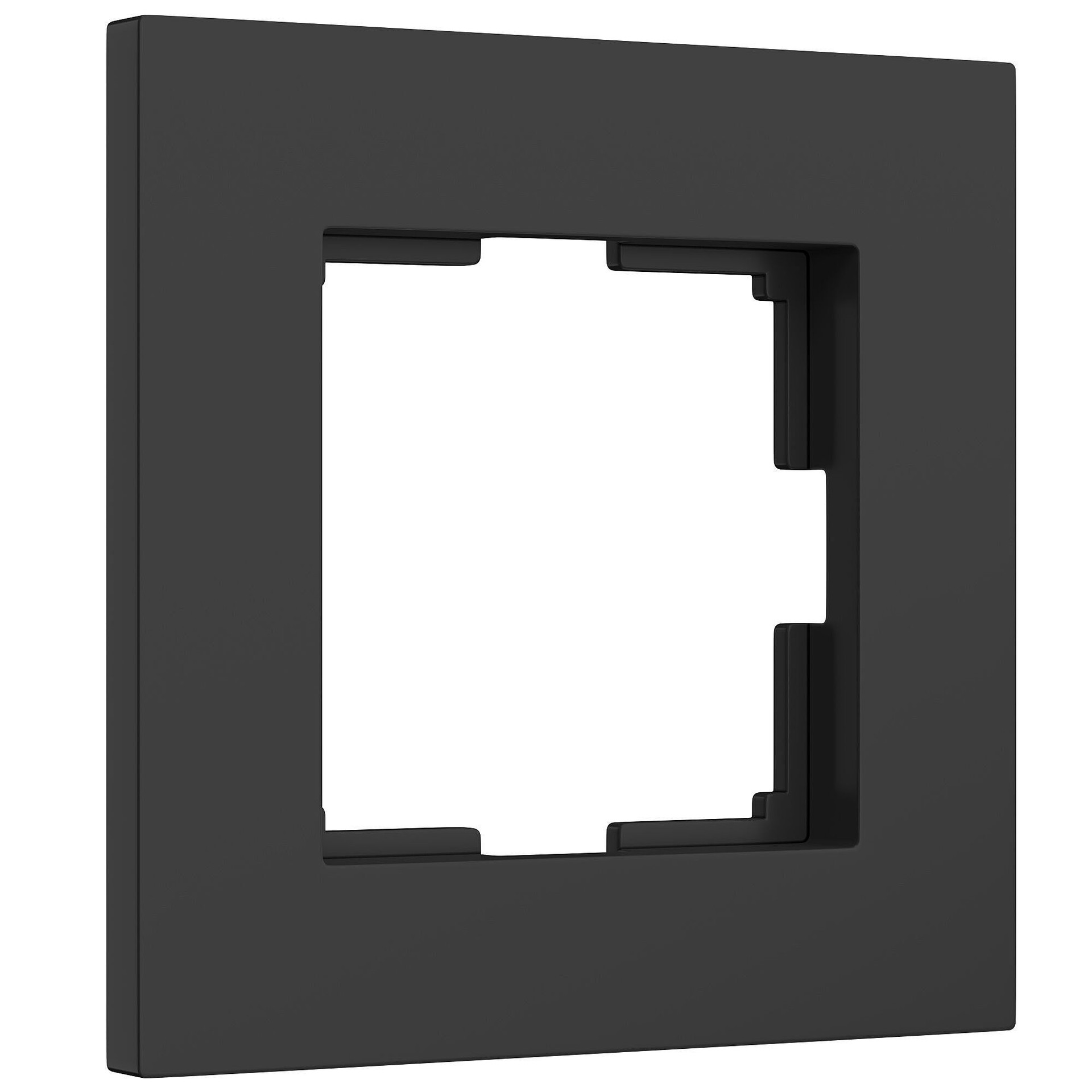 Рамка Werkel W0012908/ Рамка на 1 пост Slab (черный матовый)