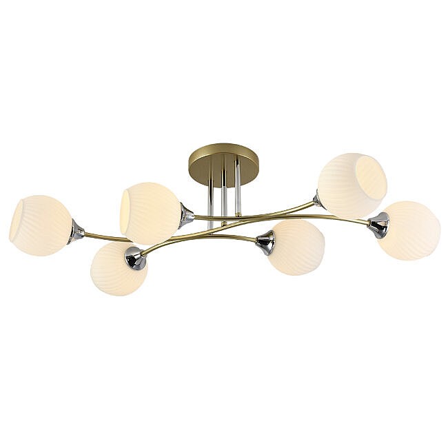 Потолочная люстра Seven Fires Dzhoeri SF3358/6C-GD-CR-WT