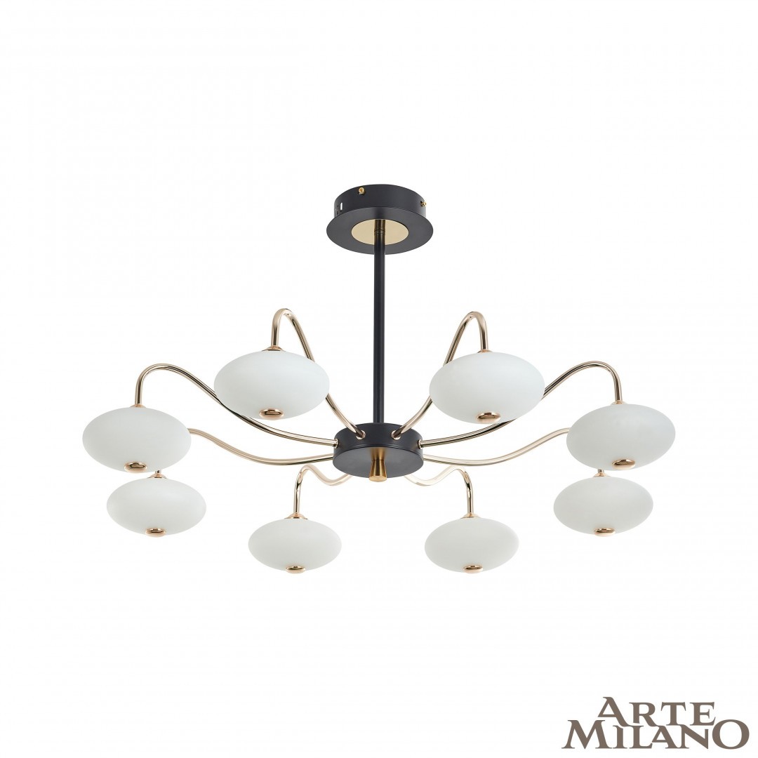 Потолочная люстра Arte Milano Neapol73908 273908/8 BK/GD