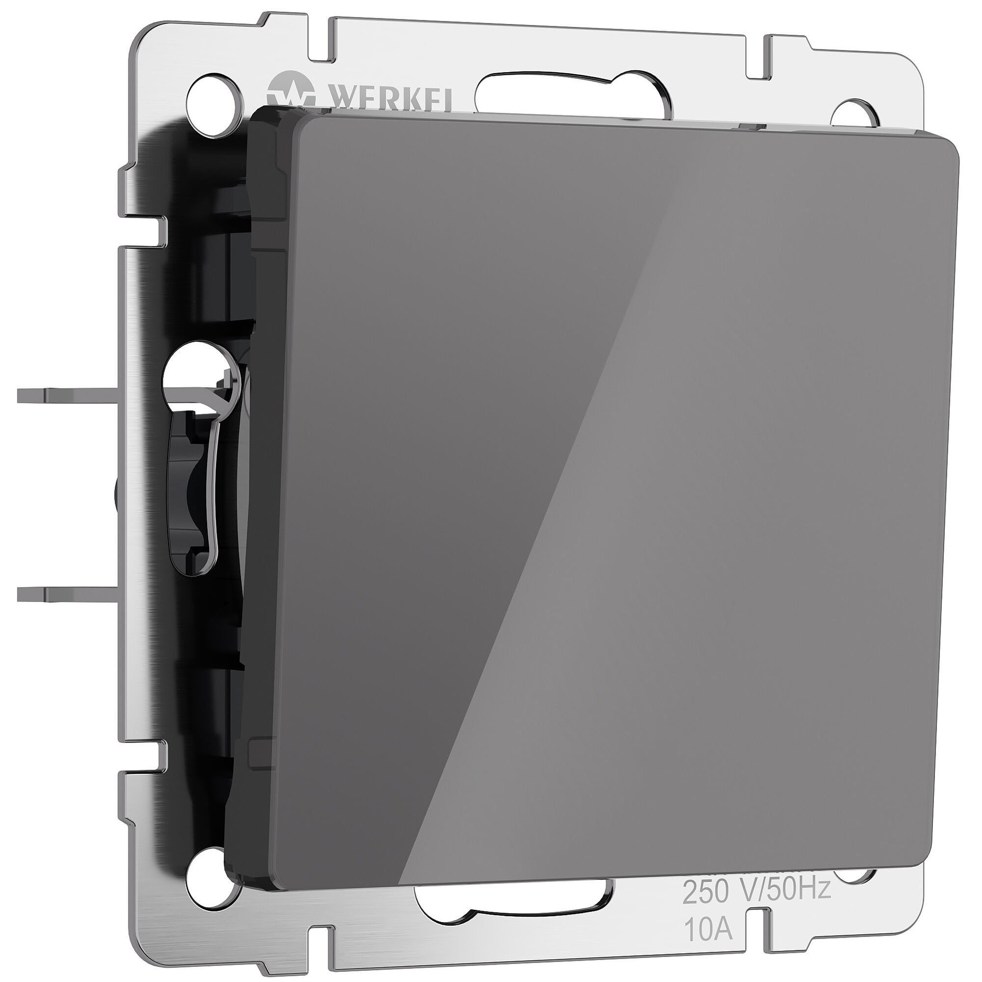 Выключатель Werkel W1110044/ Выключатель одноклавишный (графит акрил)