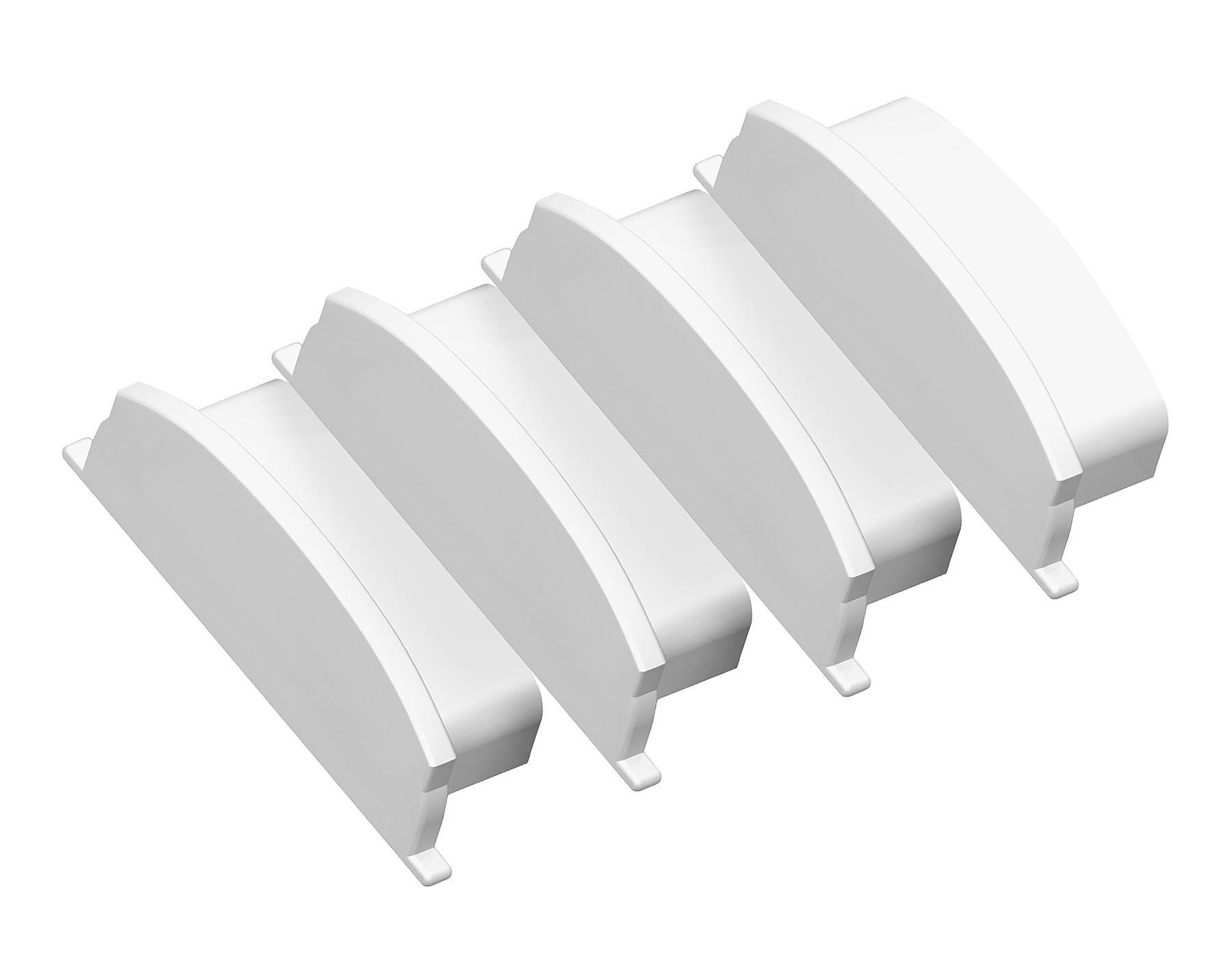 Заглушка для накладного алюминиевого профиля GP1500 (комплект 4шт) Ambrella Illumination GP8180