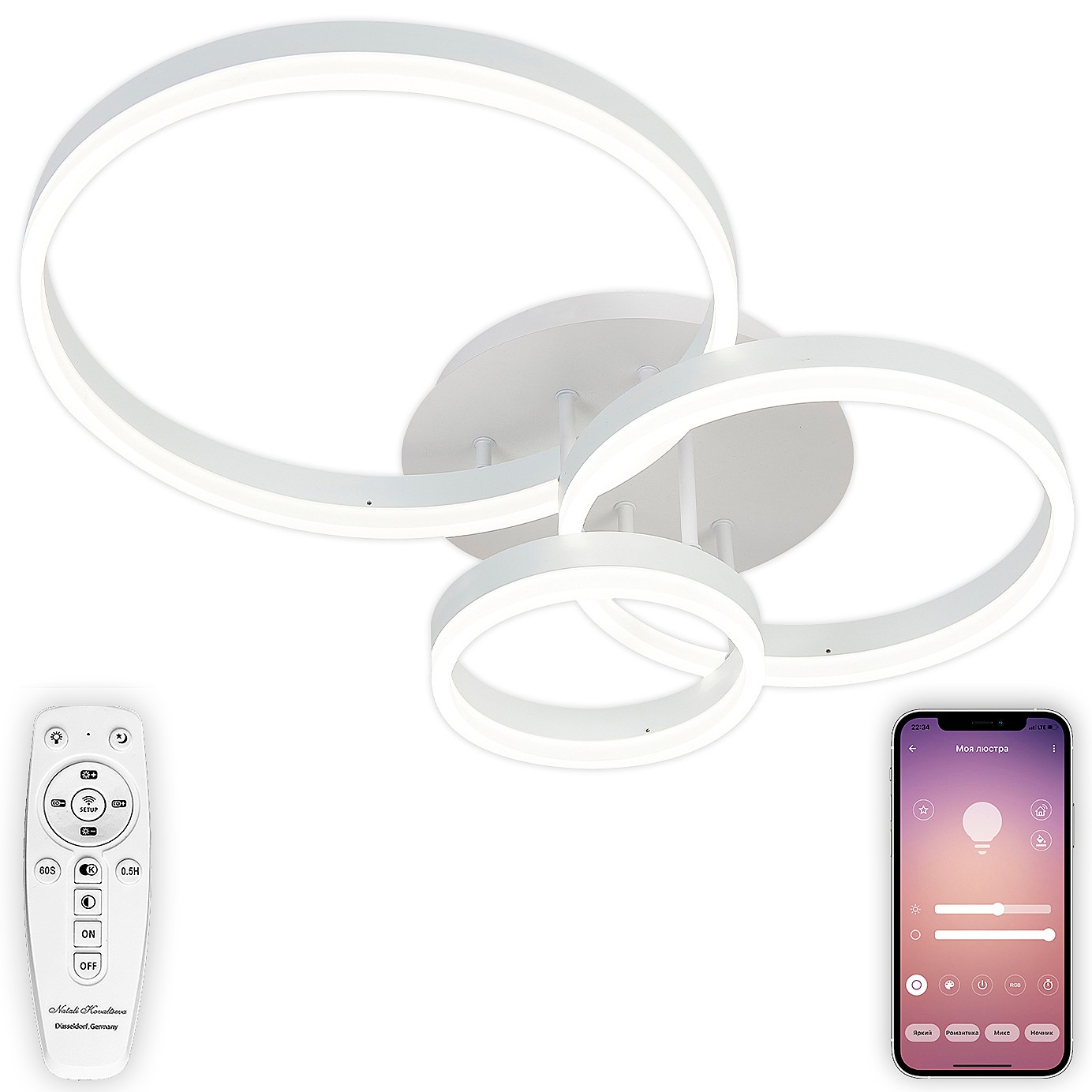 Потолочная люстра Natali Kovaltseva LEDLIGHT LED LAMPS 81172