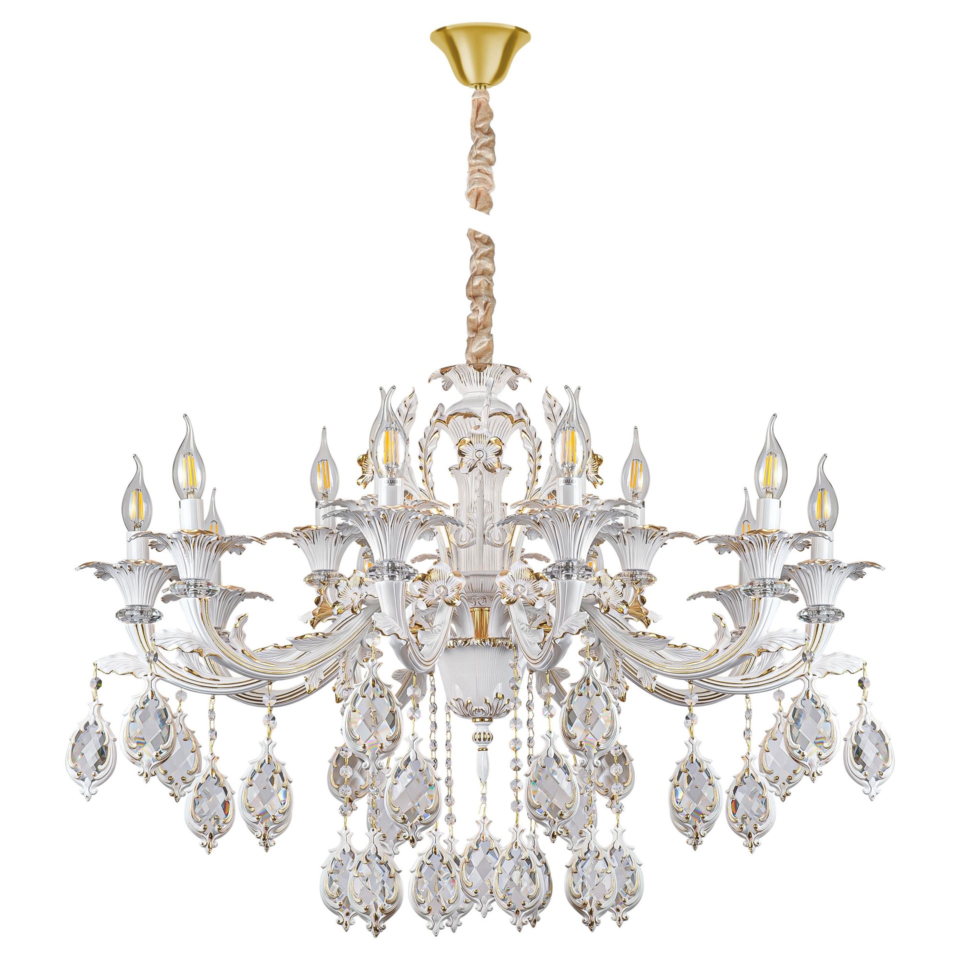 Подвесная люстра AM Group Cleopatra CLEOPATRA SP10+5 WH+GL