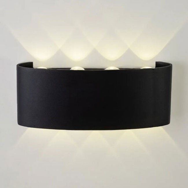 Уличный настенный светильник AM Group Am307 AM307-8X1 W BK 4000K