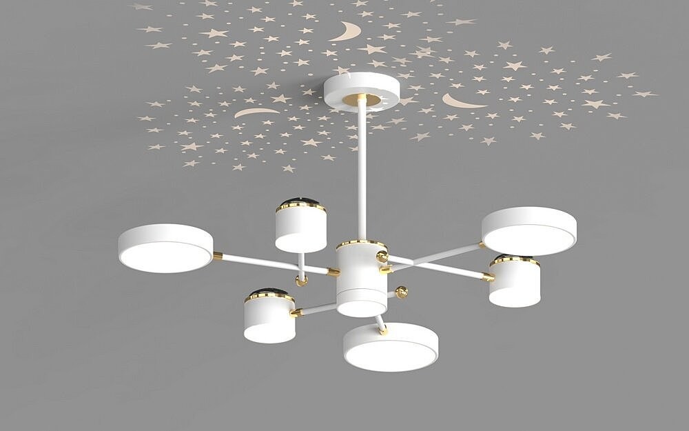 Потолочная люстра Seven Fires Elsi SF5505/6C-WT-GD