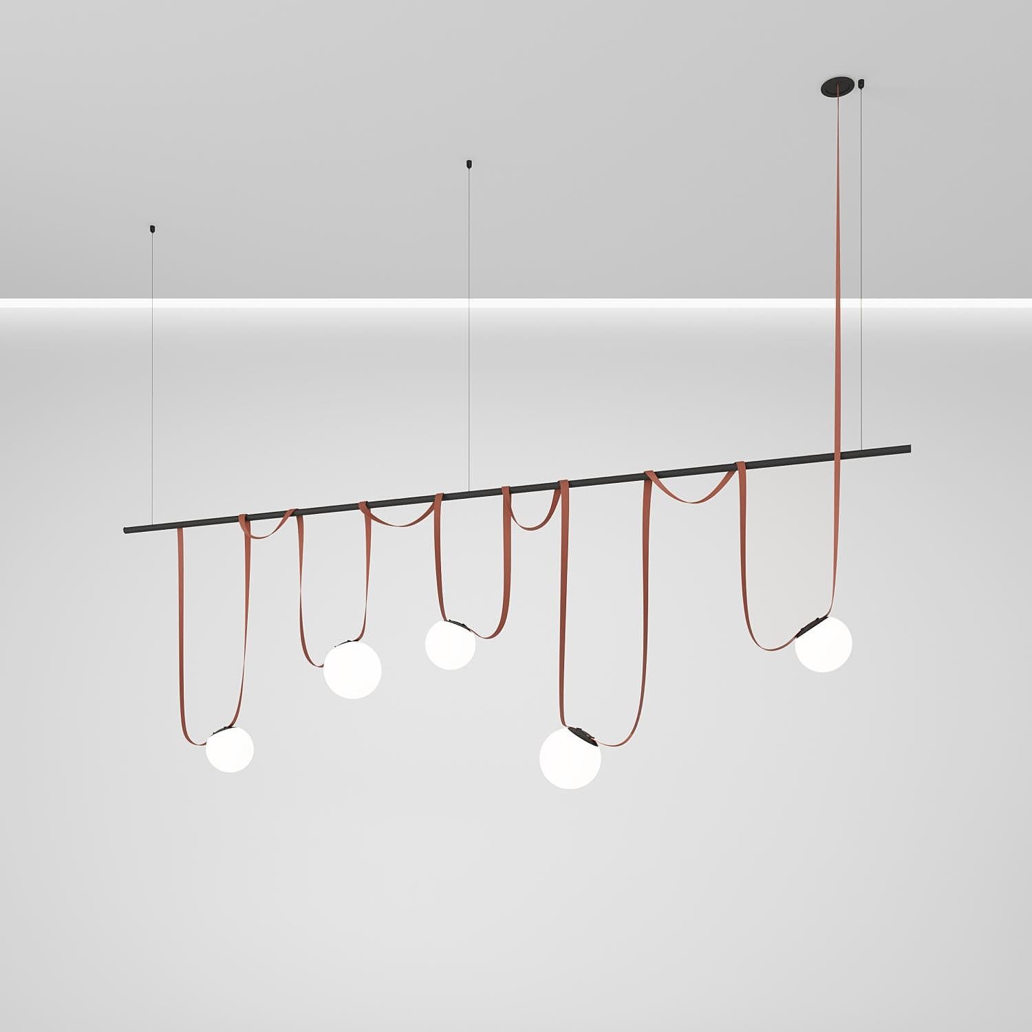 Комплект ременной трековой системы на штанге Rod Denkirs Belty Set DK55SET08-01-BR