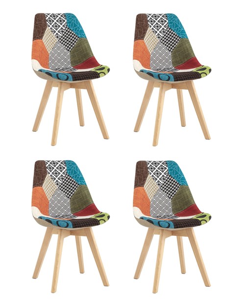 Комплект стульев Stool Group Frankfurt Y863 patchwork BOX EAMES