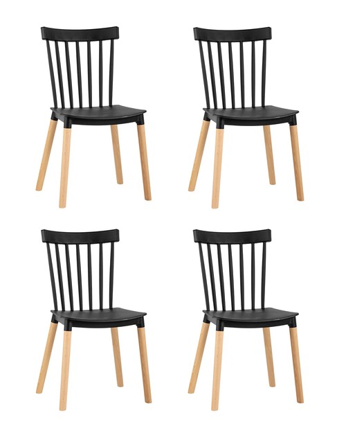 Комплект стульев Stool Group Field SL-7037W black BOX