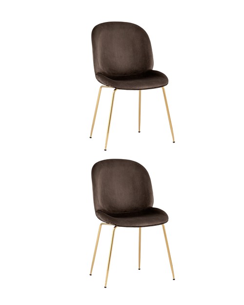 Комплект стульев Stool Group Beetle 8329 VELVET BROWN BOX