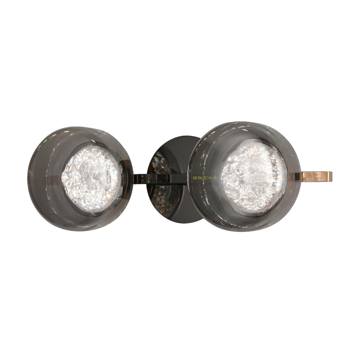 Настенное бра Delight Collection MT9128 MT9128-2W pearl black/smoke