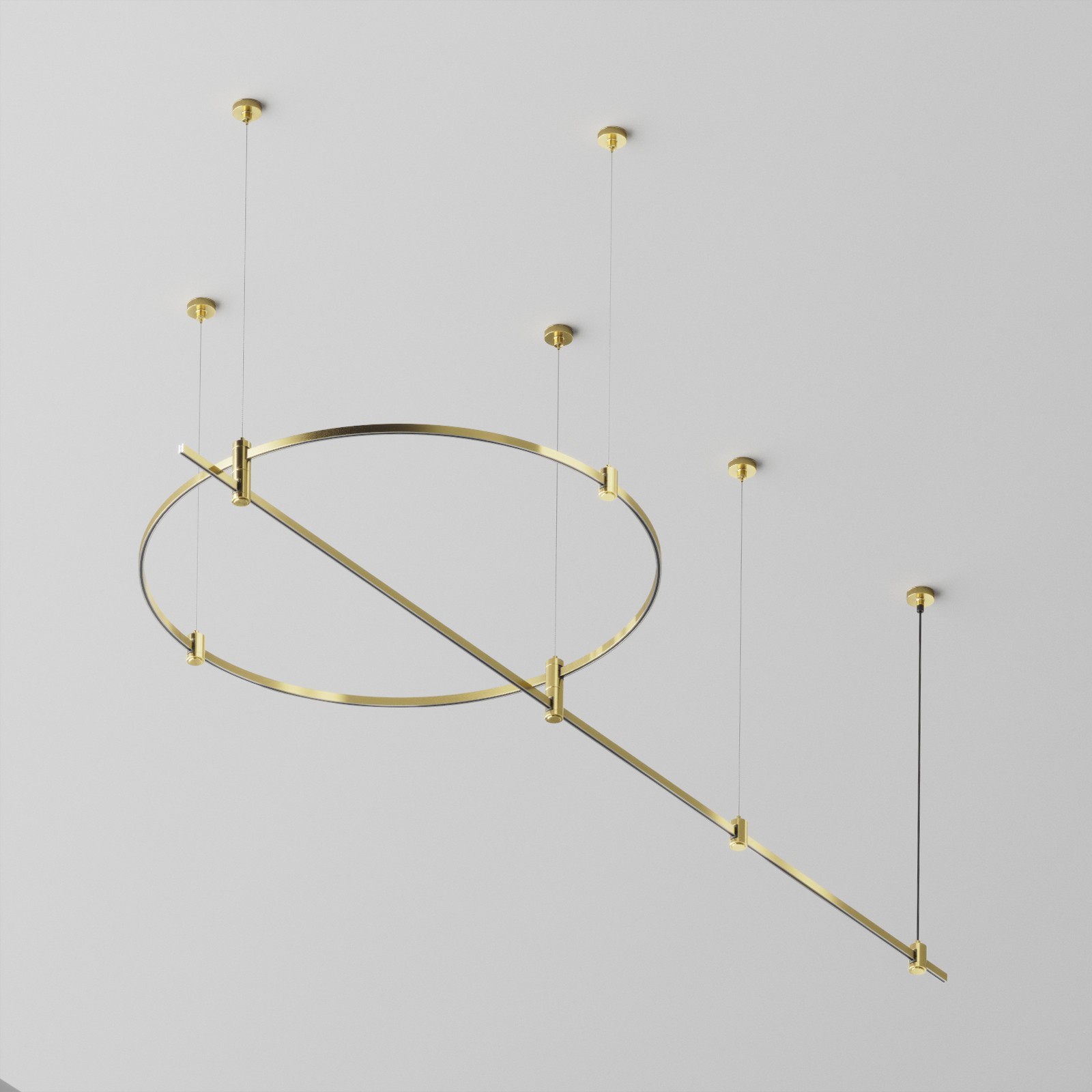 Основание на тросовых подвесах Hang для трековых светильников Flarity Maytoni Готовые конструкции TFC-Flar-H05-BS