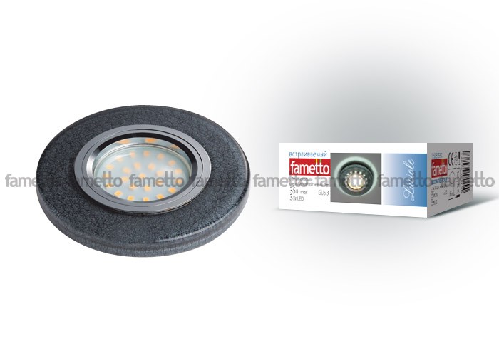 Встраиваемый светильник Fametto Luciole DLS-L104 GU5.3 CHROME/BLACK