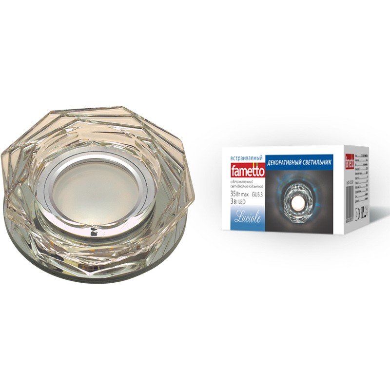 Встраиваемый светильник Fametto Luciole DLS-L122 GU5.3 BRONZE/CLEAR
