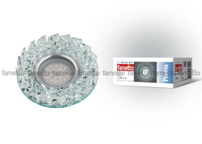 Встраиваемый светильник Fametto Peonia DLS-P108 GU5.3 CHROME/CLEAR