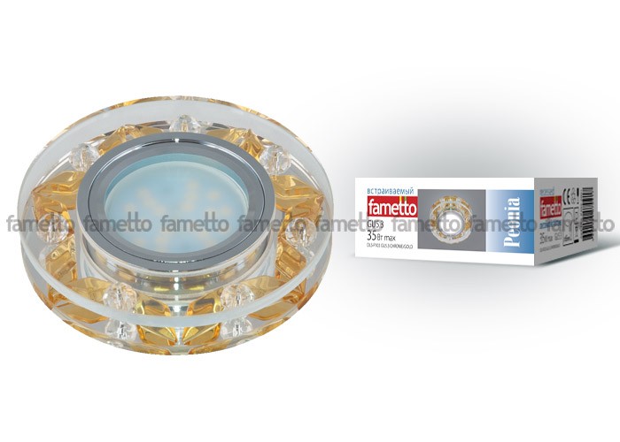 Встраиваемый светильник Fametto Peonia DLS-P103 GU5.3 CHROME/GOLD