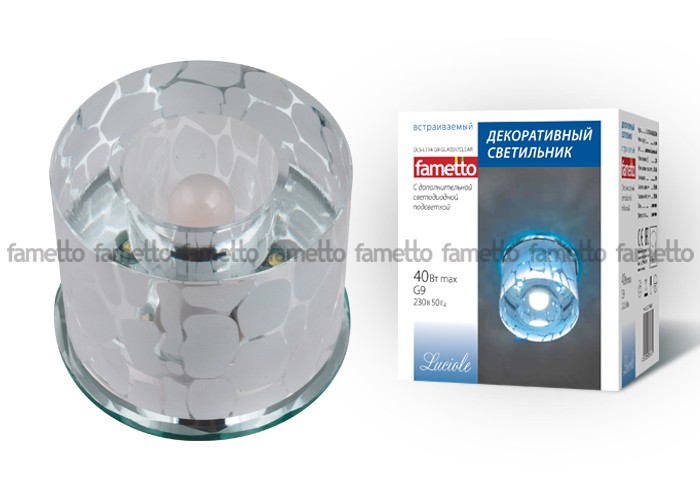 Встраиваемый светильник Fametto Luciole DLS-L115 G9 GLASSY/CLEAR