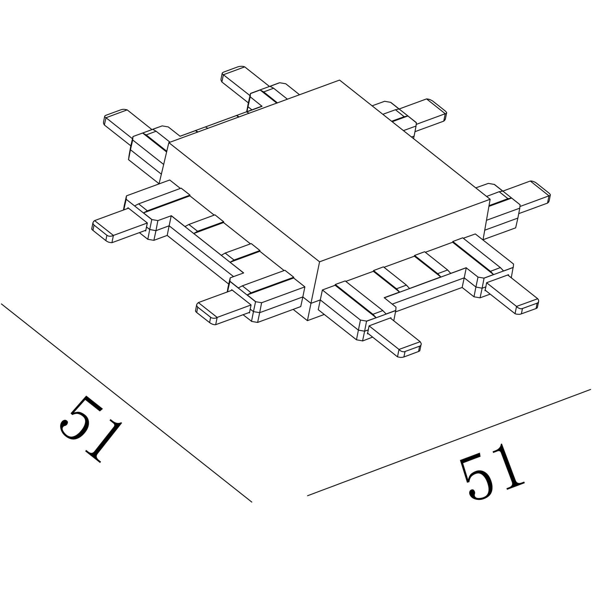 Коннектор для шинопровода SWG PRO SLIM CN-SLIM-BL-X