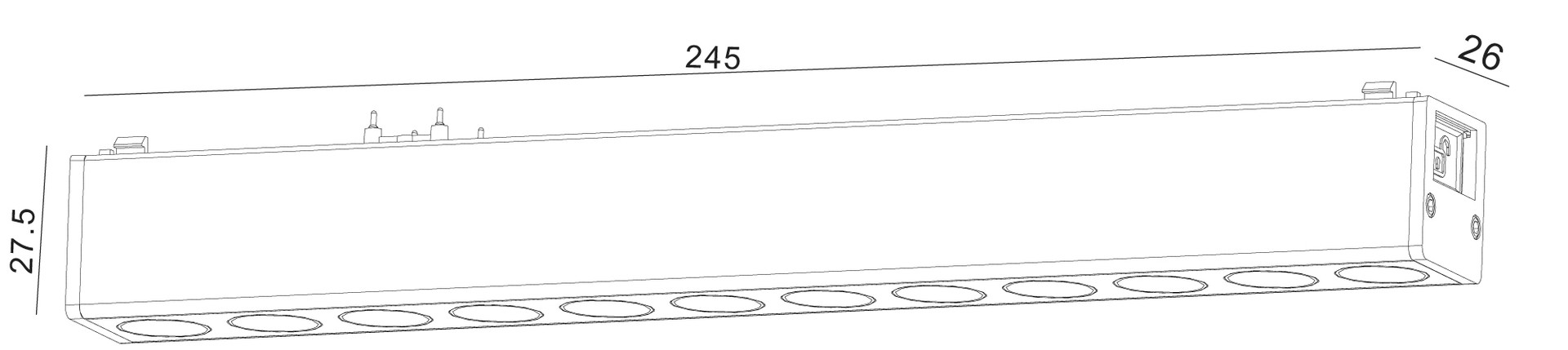 Трековый светильник SWG PRO SLIM DL-SLIM-DRBL-12-CCT