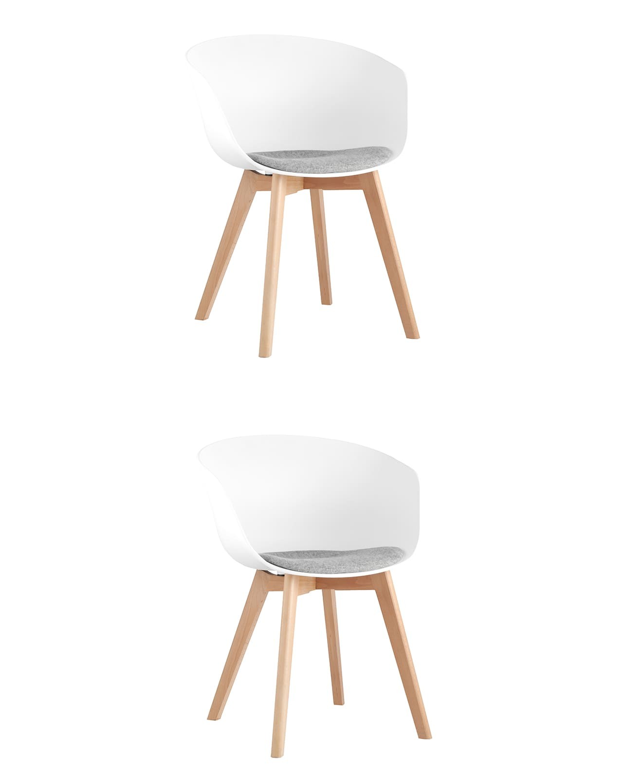 Комплект стульев Stool Group Libra 8320F WHITE+LIGHT GREY X2