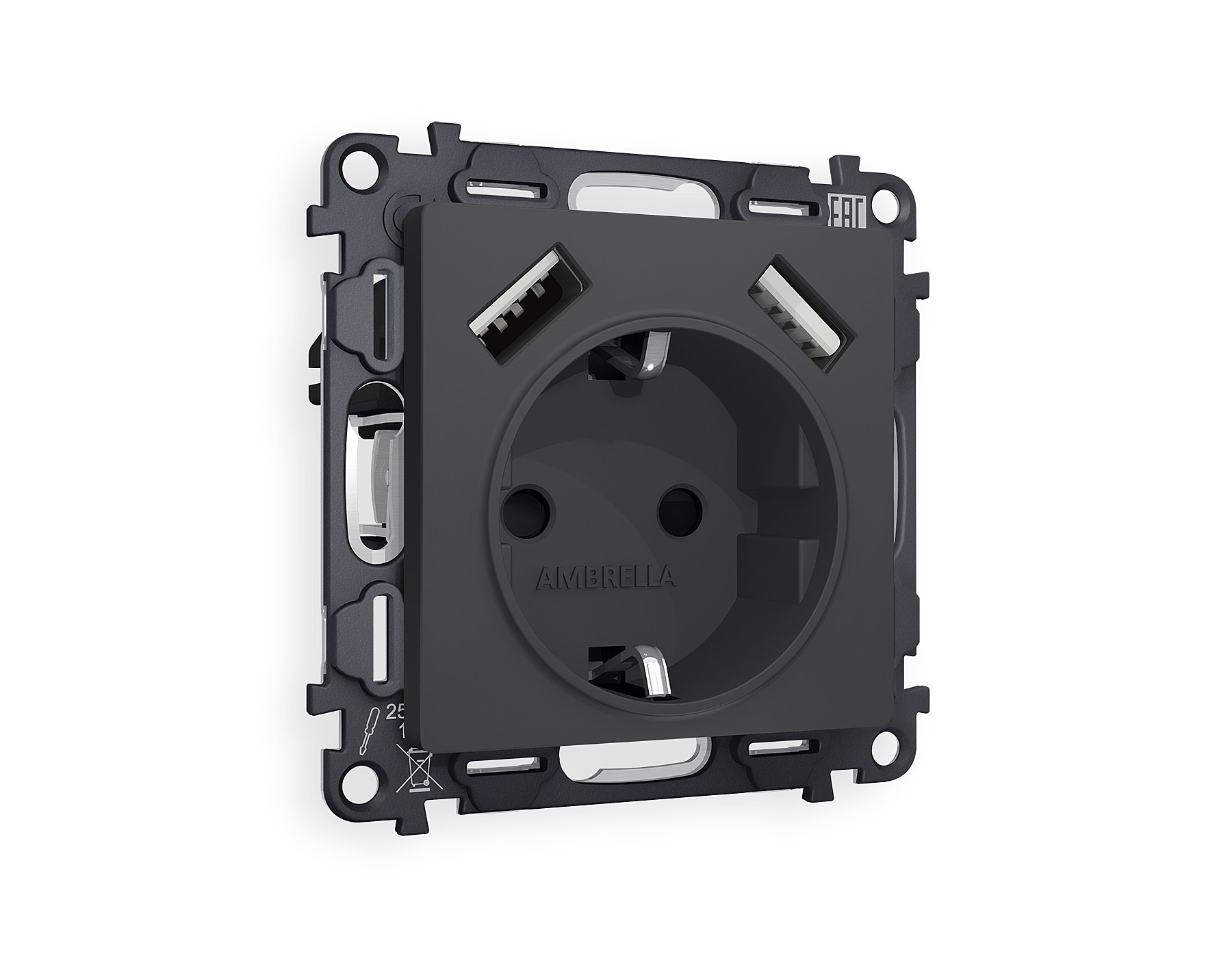 Розетка Ambrella Volt ALFA MA909010