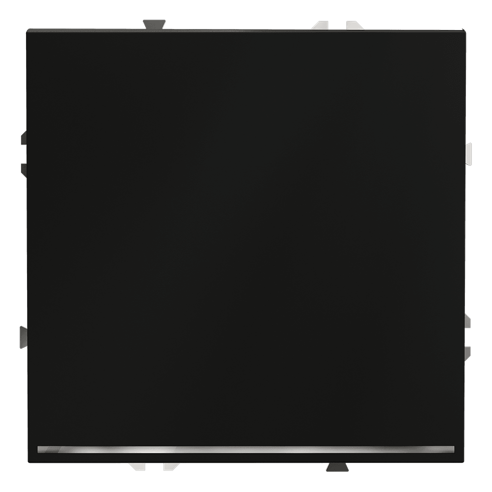 Выключатель встраиваемый VOLTUM S70 одноклавишный с подсветкой 10А, (черный матовый) VLS010208