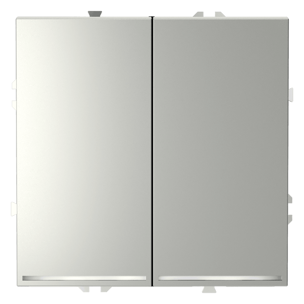 Проходной переключатель двухклавишный с подсветкой Voltum S70 VLS020405