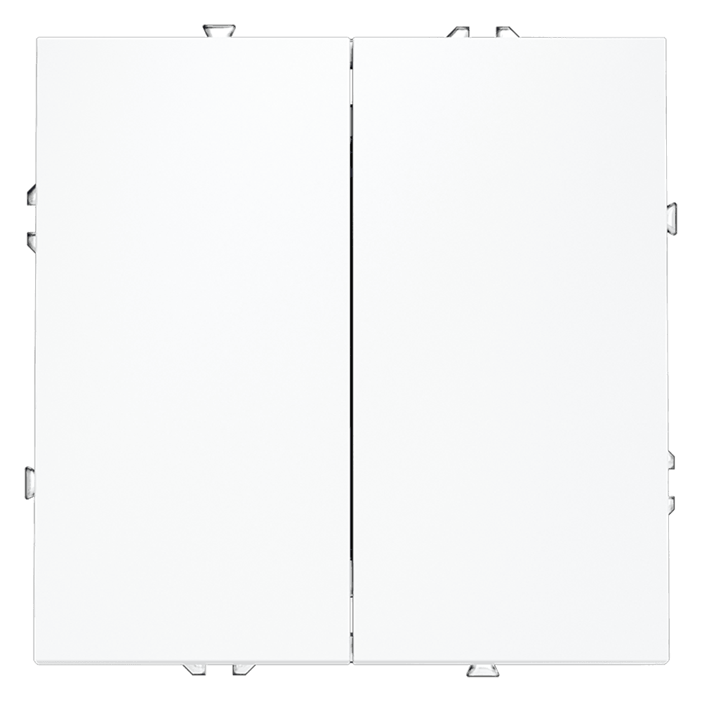 Проходной переключатель встраиваемый VOLTUM S70 двухклавишный 10А, (белый матовый) VLS020302