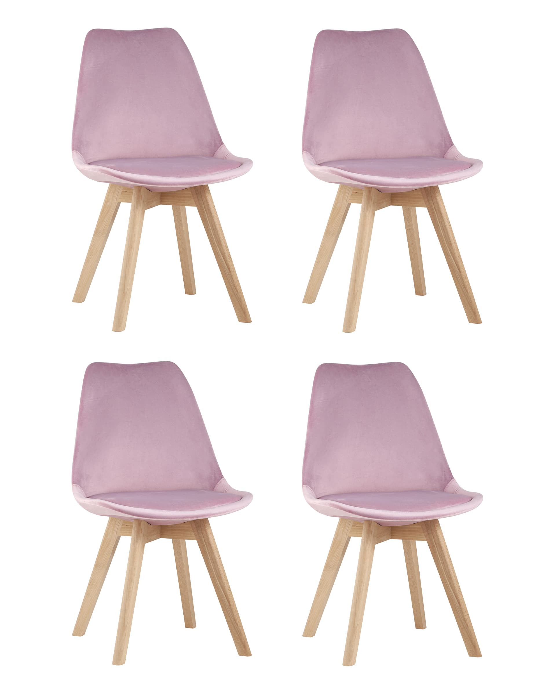 Комплект стульев Stool Group Frankfurt Y863 velvet pink X4