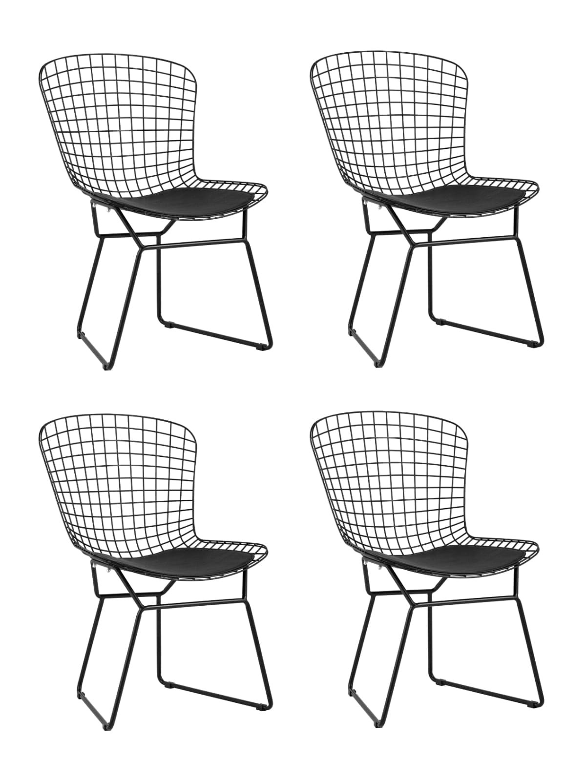 Комплект стульев Stool Group Bertoia BTY-18-P6 BL/BL X4
