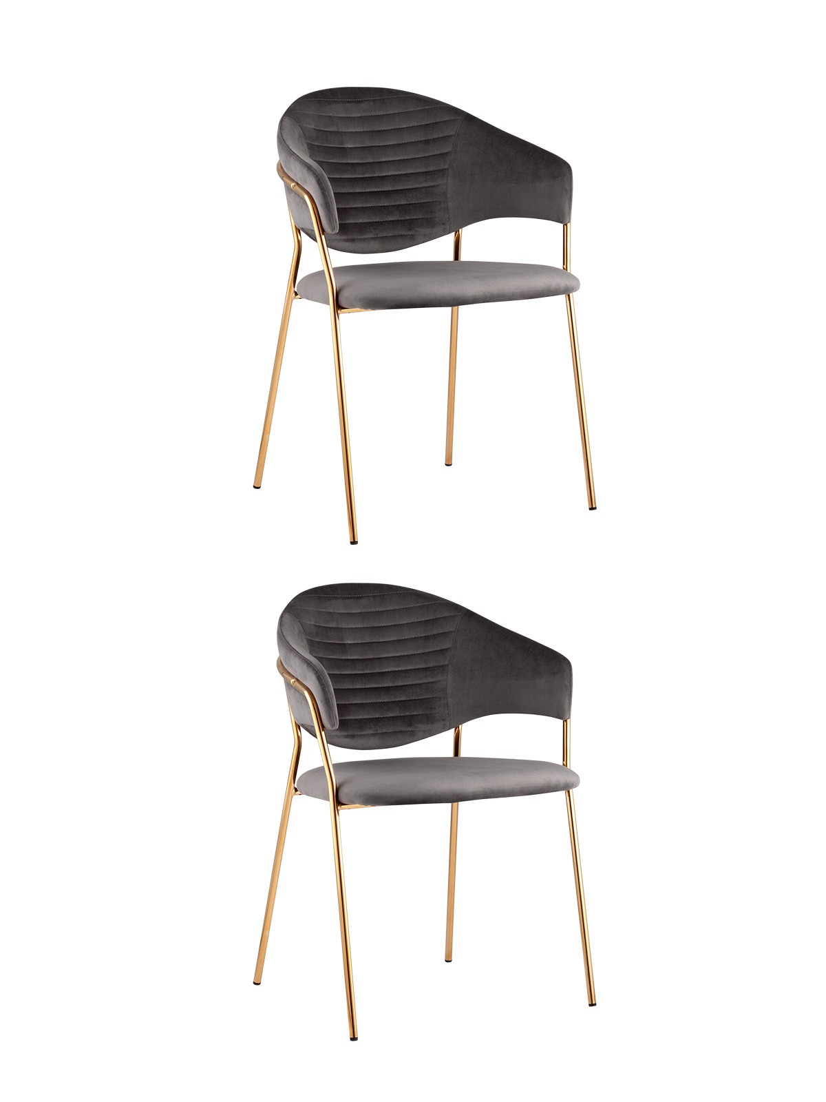 Комплект стульев Stool Group Эвита FDC8022 DARK GREY FUT-81 X2