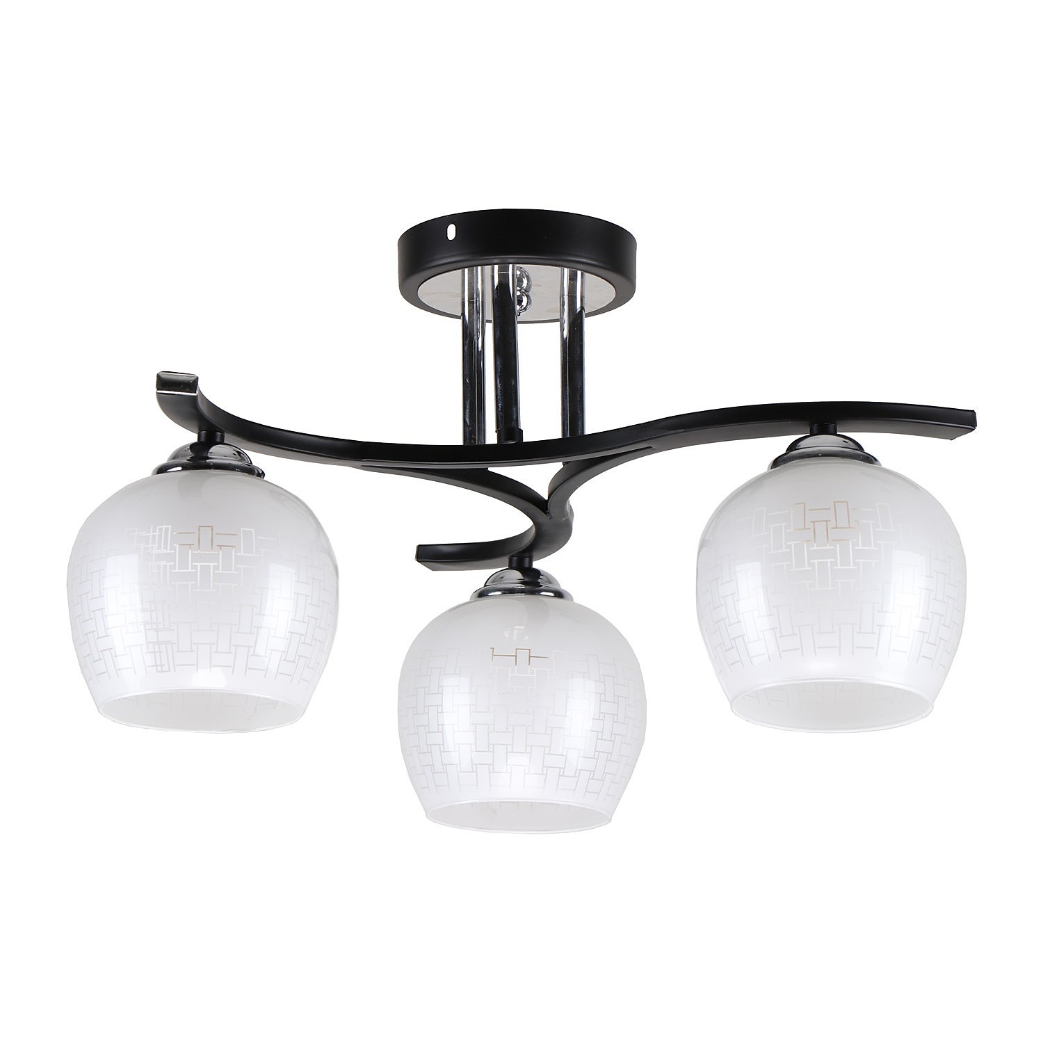 Потолочная люстра ЭкономСвет 10162 10162/3BK+CR WT