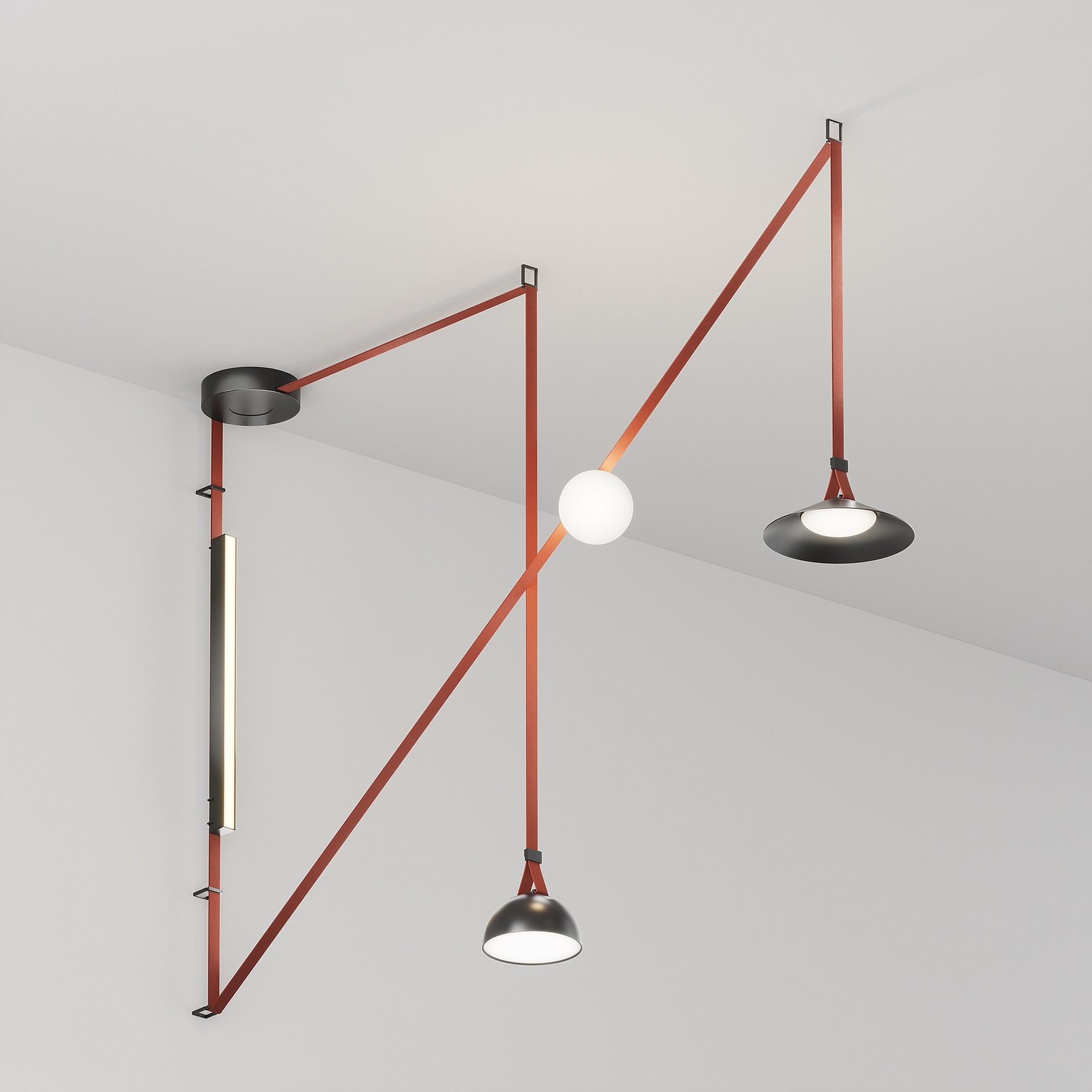 Комплект текстильной подвесной системы Parity Maytoni Готовые конструкции TFC-Par-CW01-R