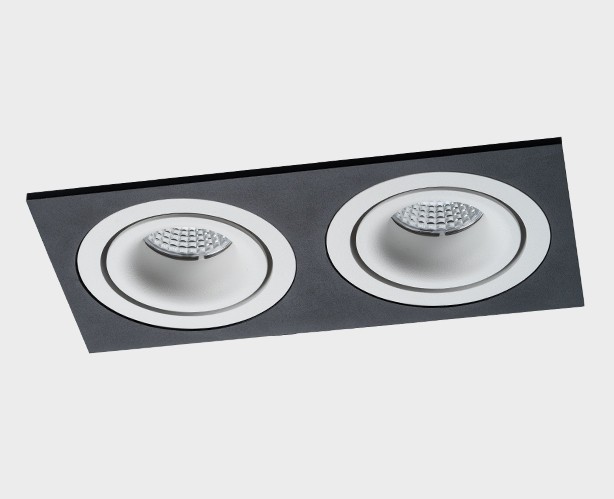 Встраиваемый светильник Italline HALO eco IT02-008 white - 2шт. + IT02-QRS2 black