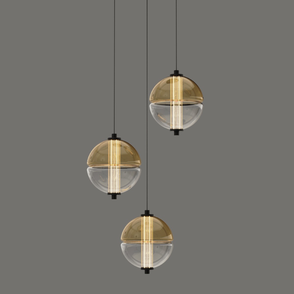 Светильник подвесной Delight Collection MD24022079 MD24022079-3A black/amber