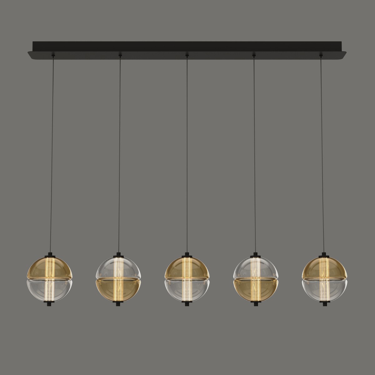 Светильник подвесной Delight Collection MD24022079 MD24022079-5B black/amber