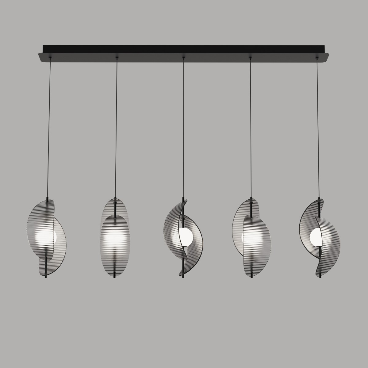 Светильник подвесной Delight Collection MD24030035 MD24030035-5B black/smoky