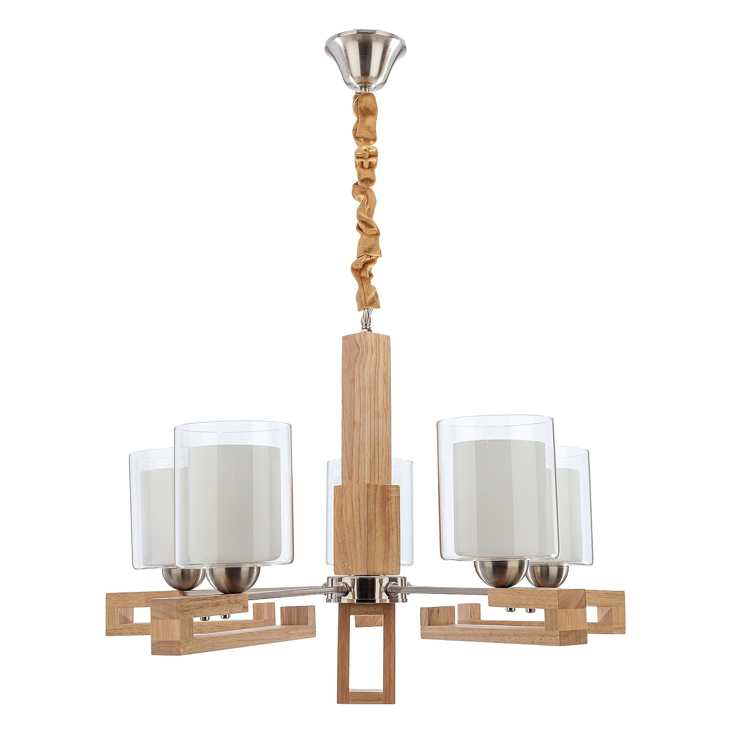 Подвесная люстра Gerhort G31025 G31025/5WOOD WT+CL