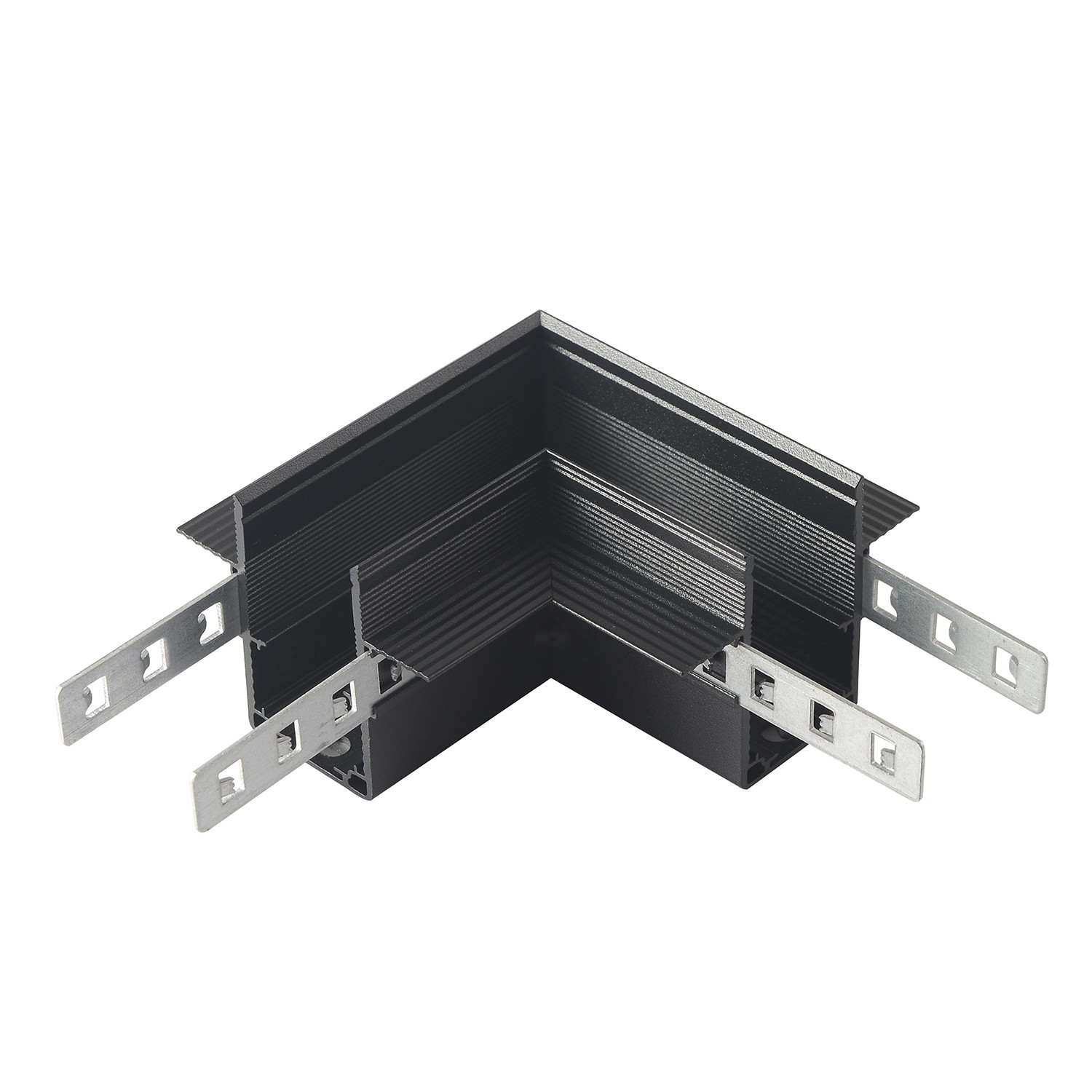 Соединитель для магнитного встраиваемого шинопровода для ГКЛ12,5 мм угловой Crystal Lux Space CLT 0.223 11 BL