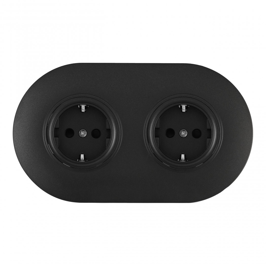 Розетка Arte Milano Set08-2 SET08-2-40-1x2 black