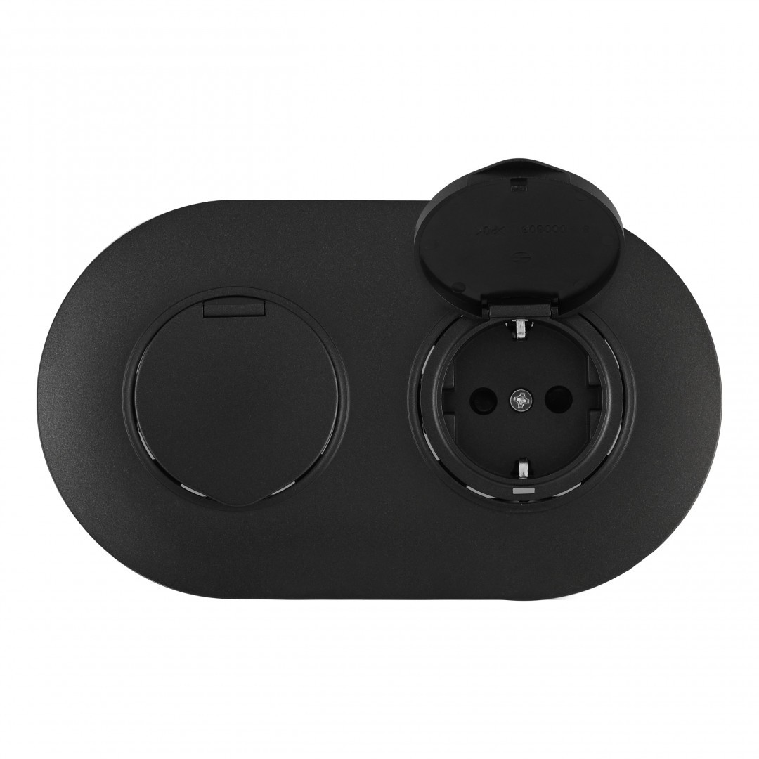 Розетка Arte Milano Set08-2 SET08-2-41-1x2 black