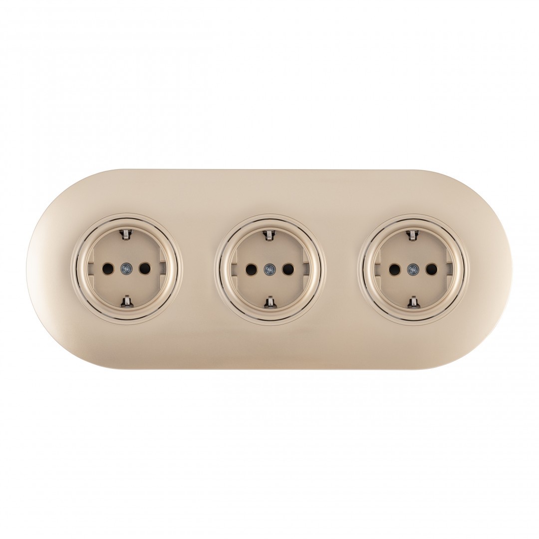 Розетка Arte Milano Set08-3 SET08-3-40-1x3 shampan