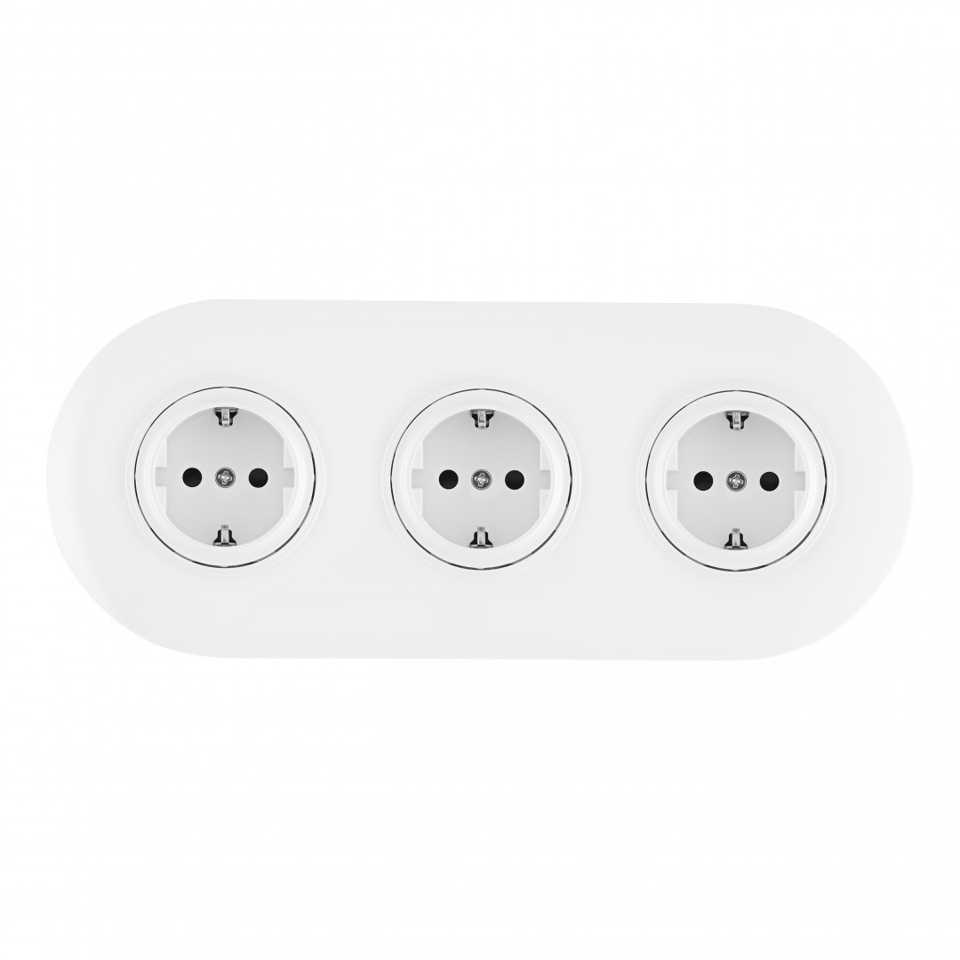 Розетка Arte Milano Set08-3 SET08-3-40-1x3 white