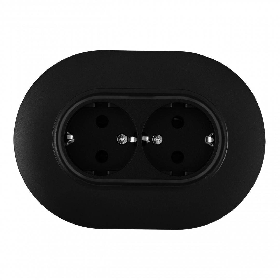 Розетка Arte Milano Set08-2 SET08-double-40-2 black