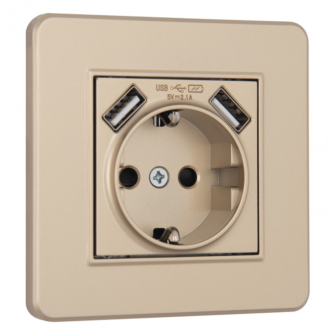 Розетка Arte Milano Set16-1 SET16-1-47-1 shampan