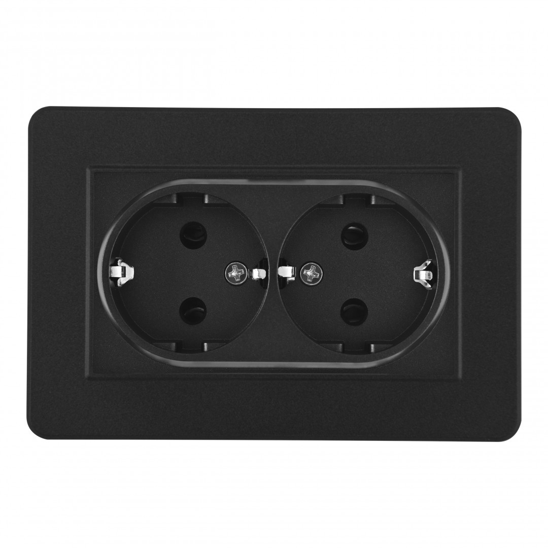 Розетка Arte Milano Set16-2 SET16-double-40-2 black