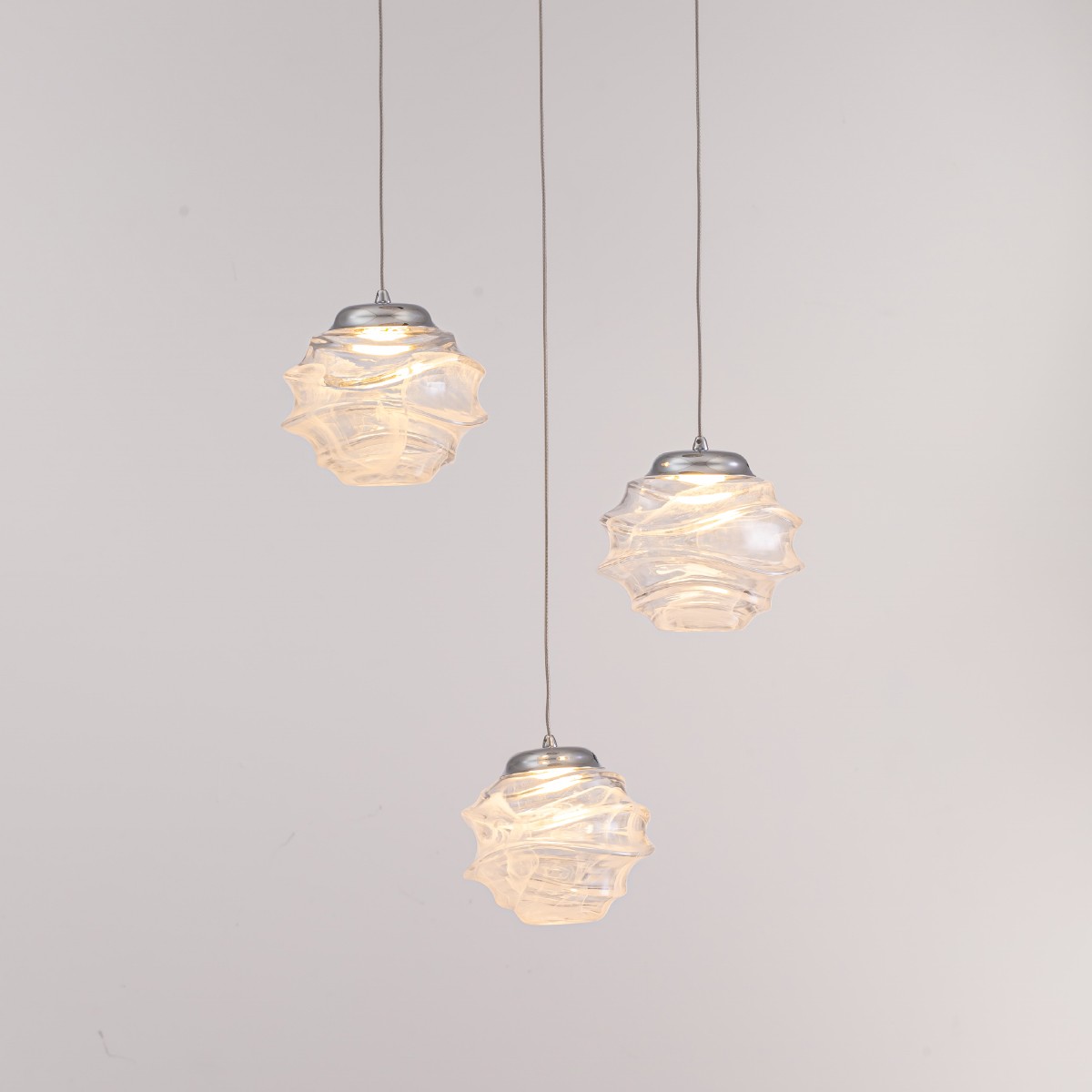 Светильник подвесной Delight Collection MD25030003 MD25030003-3A chrome/clear